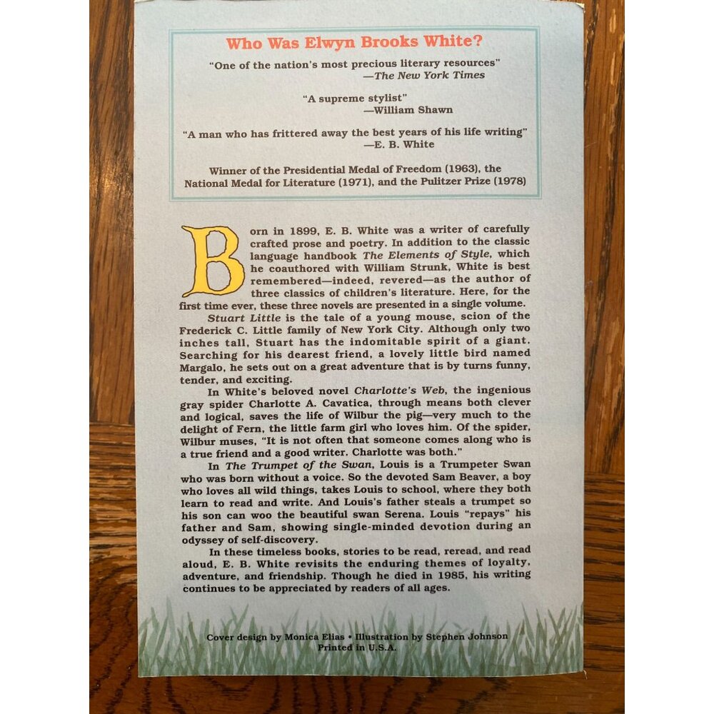 E.B. White 3 Novels In 1 - Charlotte's Web , Stuart Little - Picture 3 of 9